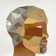 Head 15, 2012. Mixed-media collage on paper, 36 x 26 inches, Rhona Hoffman Gallery. (Courtesy of Art Basel)